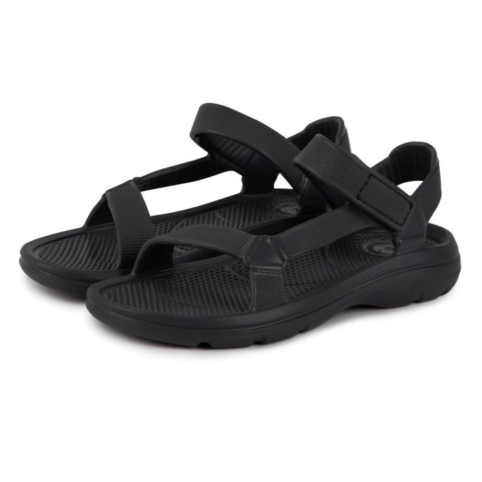 totes® SOLBOUNCE Ladies Adjustable Riley Sport Sandal Black Extra Image 1